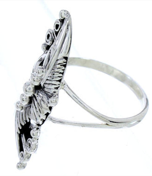 Genuine Sterling Silver Leaf Southwest Jewelry Ring Size 7 UX31939